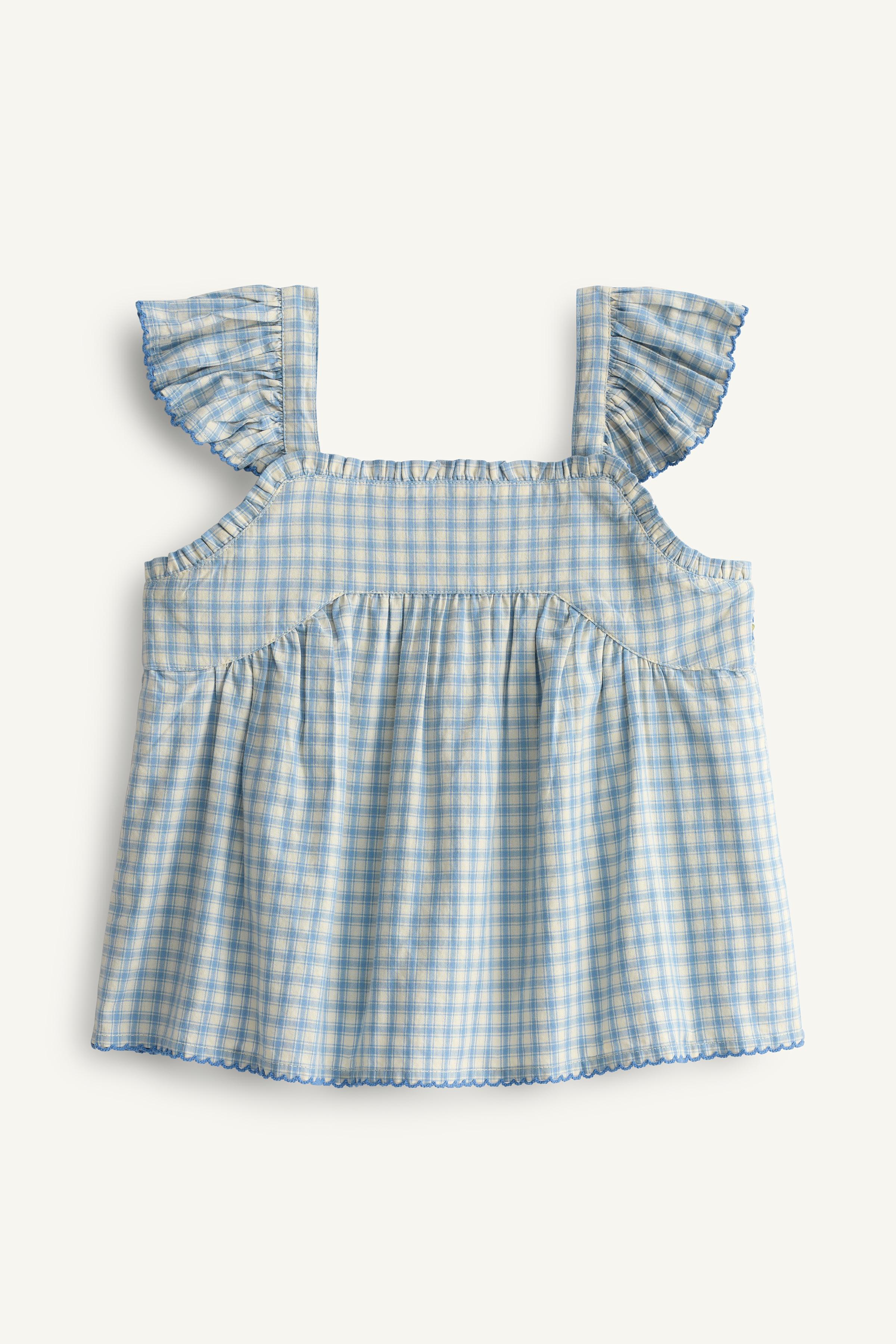 LIMITED EDITION PLAID EMBROIDERED TOP